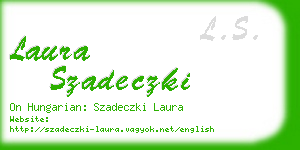 laura szadeczki business card